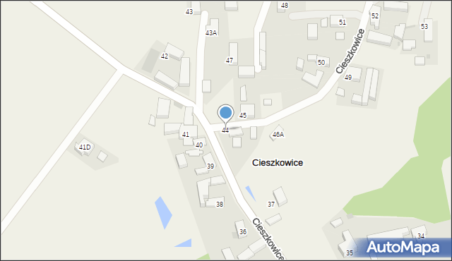 Cieszkowice, Cieszkowice, 44, mapa Cieszkowice
