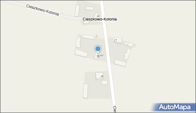 Cieszkowo-Kolonia, Cieszkowo-Kolonia, 18, mapa Cieszkowo-Kolonia