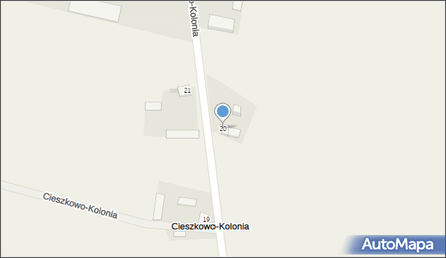 Cieszkowo-Kolonia, Cieszkowo-Kolonia, 20, mapa Cieszkowo-Kolonia