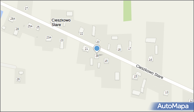 Cieszkowo Stare, Cieszkowo Stare, 19, mapa Cieszkowo Stare