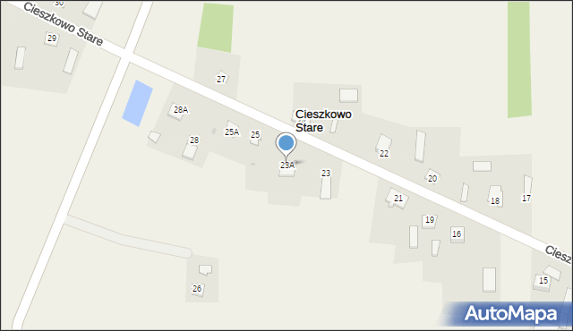 Cieszkowo Stare, Cieszkowo Stare, 23A, mapa Cieszkowo Stare