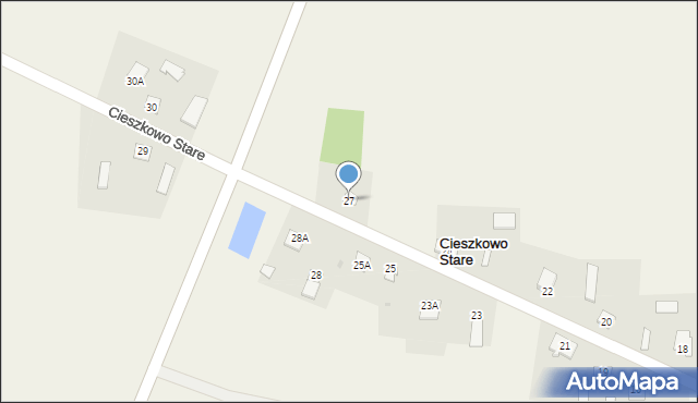 Cieszkowo Stare, Cieszkowo Stare, 27, mapa Cieszkowo Stare