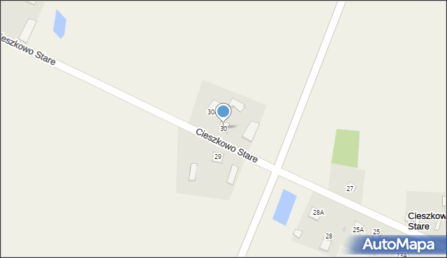 Cieszkowo Stare, Cieszkowo Stare, 30, mapa Cieszkowo Stare