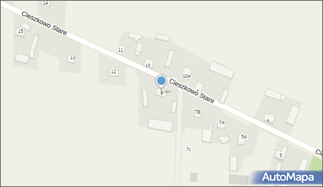 Cieszkowo Stare, Cieszkowo Stare, 9, mapa Cieszkowo Stare