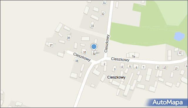 Cieszkowy, Cieszkowy, 34, mapa Cieszkowy