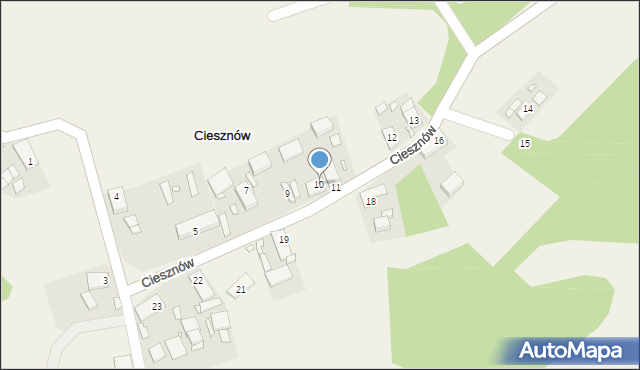 Ciesznów, Ciesznów, 10, mapa Ciesznów