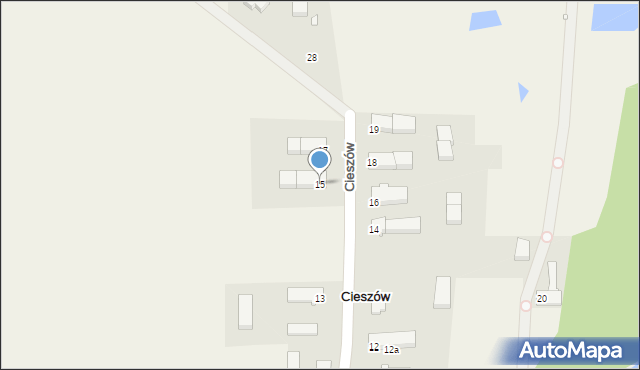 Cieszów, Cieszów, 15, mapa Cieszów