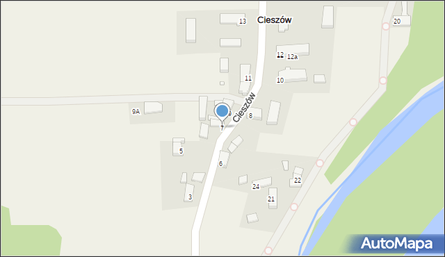 Cieszów, Cieszów, 7, mapa Cieszów