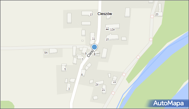 Cieszów, Cieszów, 8, mapa Cieszów