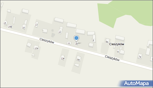 Cieszyków, Cieszyków, 10, mapa Cieszyków