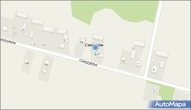 Cieszyków, Cieszyków, 8, mapa Cieszyków