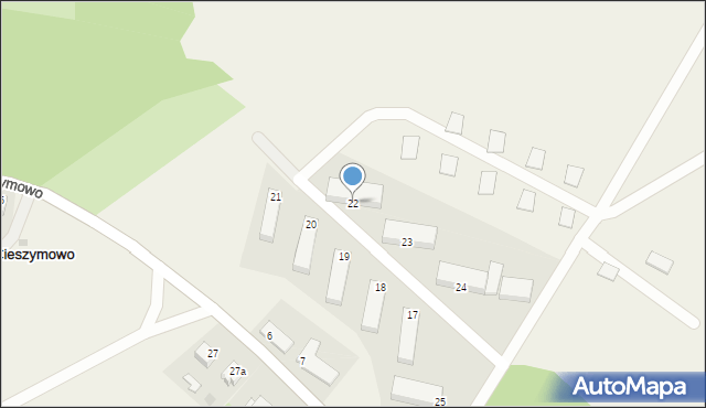 Cieszymowo, Cieszymowo, 22, mapa Cieszymowo