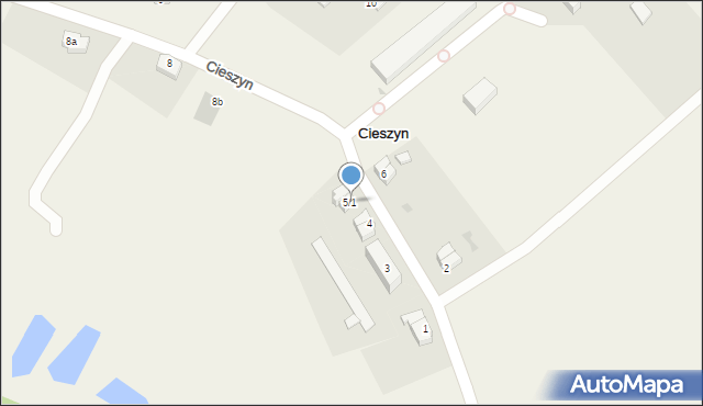 Cieszyn, Cieszyn, 5/1, mapa Cieszyna