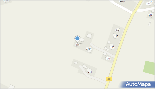 Cieszyna, Cieszyna, 138, mapa Cieszyna