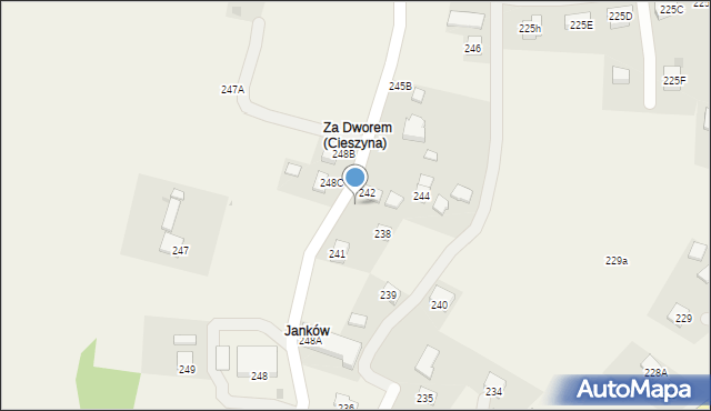 Cieszyna, Cieszyna, 243, mapa Cieszyna