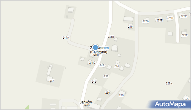 Cieszyna, Cieszyna, 248B, mapa Cieszyna