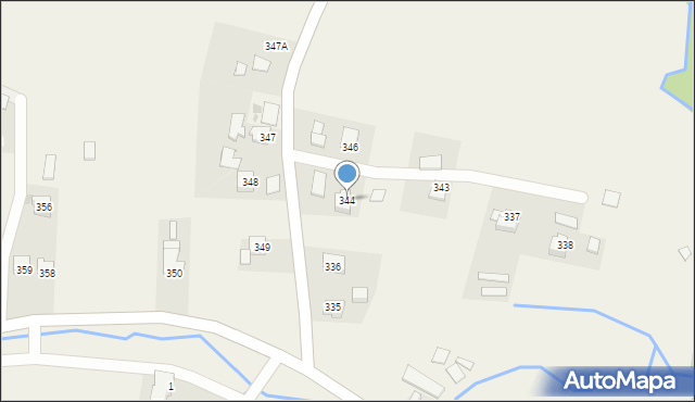 Cieszyna, Cieszyna, 344, mapa Cieszyna