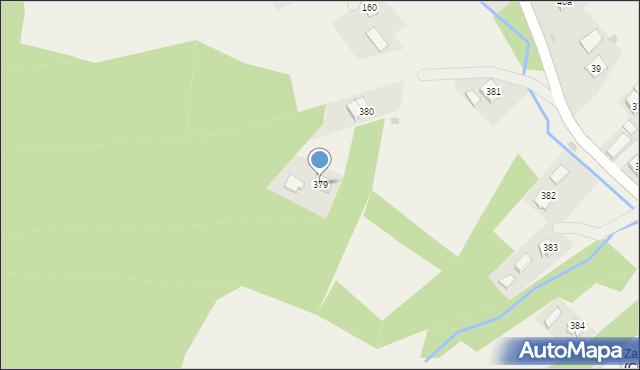 Cieszyna, Cieszyna, 379, mapa Cieszyna