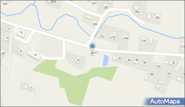 Cieszyna, Cieszyna, 80, mapa Cieszyna