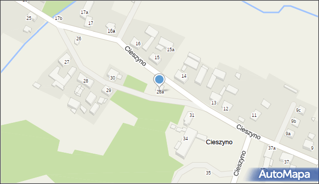 Cieszyno, Cieszyno, 28a, mapa Cieszyno