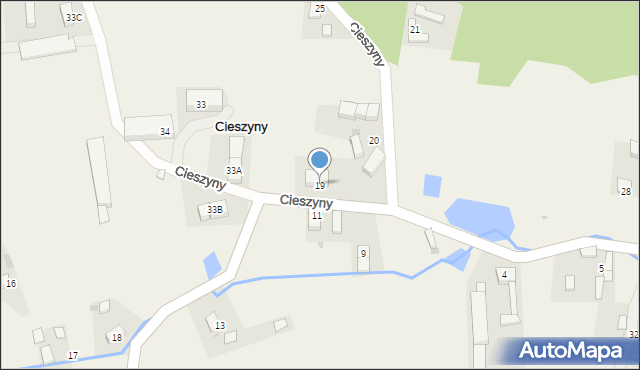 Cieszyny, Cieszyny, 19, mapa Cieszyny