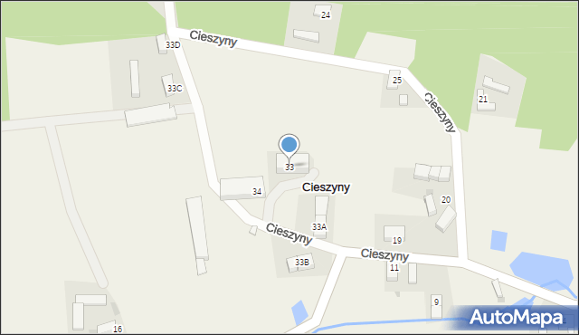 Cieszyny, Cieszyny, 33, mapa Cieszyny