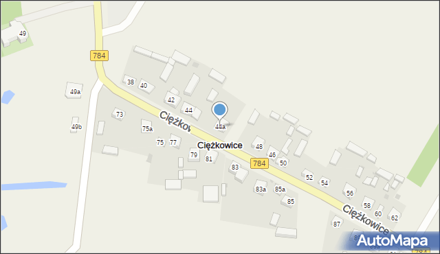 Ciężkowice, Ciężkowice, 44a, mapa Ciężkowice