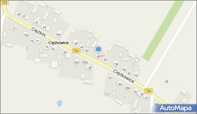 Ciężkowice, Ciężkowice, 52, mapa Ciężkowice