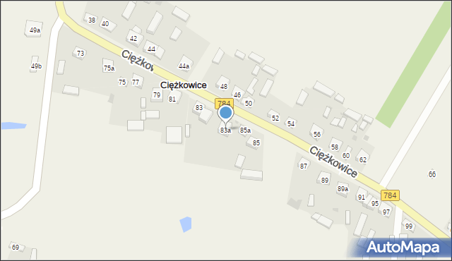 Ciężkowice, Ciężkowice, 83a, mapa Ciężkowice