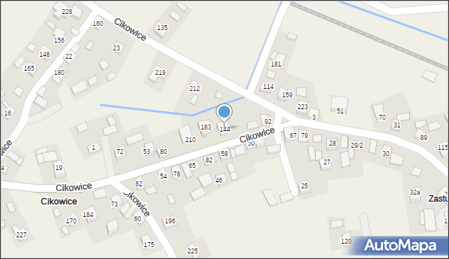Cikowice, Cikowice, 144, mapa Cikowice