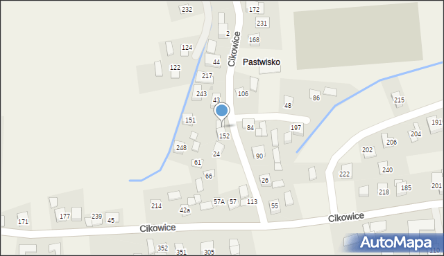 Cikowice, Cikowice, 152a, mapa Cikowice