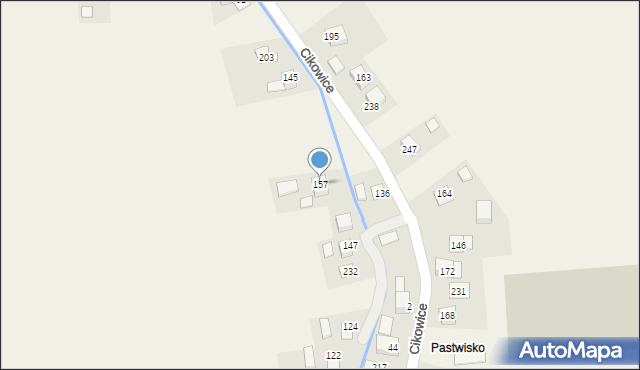 Cikowice, Cikowice, 157, mapa Cikowice