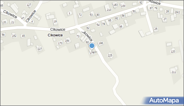 Cikowice, Cikowice, 175, mapa Cikowice