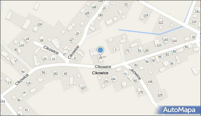 Cikowice, Cikowice, 19, mapa Cikowice