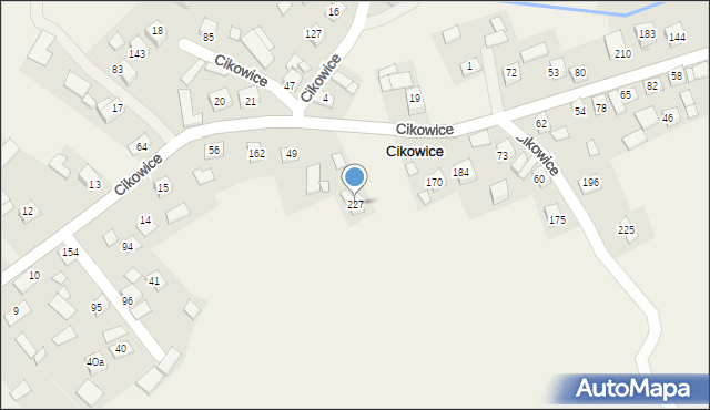 Cikowice, Cikowice, 227, mapa Cikowice