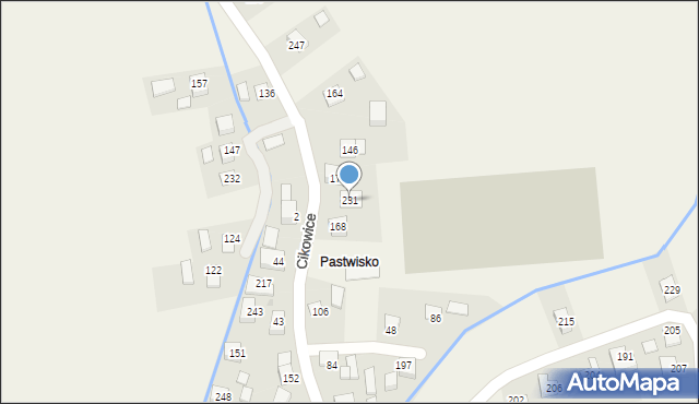 Cikowice, Cikowice, 231, mapa Cikowice