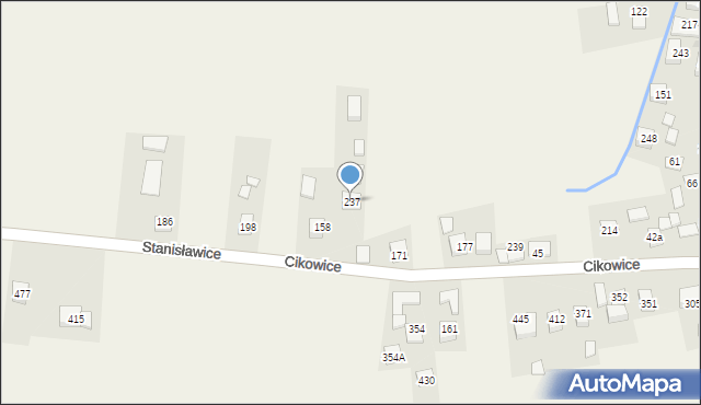 Cikowice, Cikowice, 237, mapa Cikowice