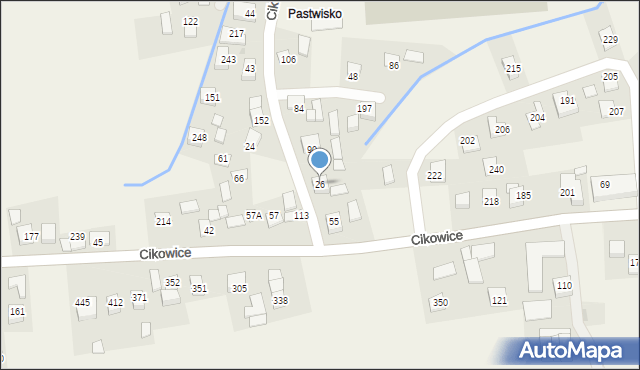 Cikowice, Cikowice, 26, mapa Cikowice