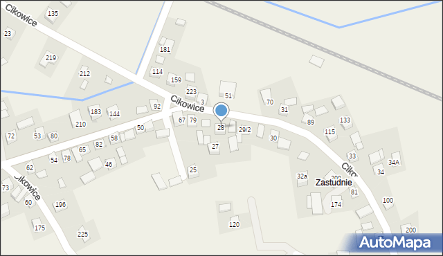 Cikowice, Cikowice, 28, mapa Cikowice