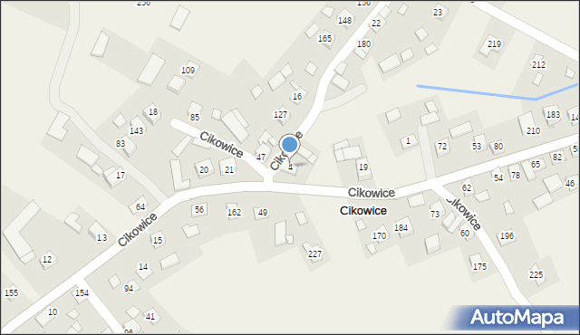 Cikowice, Cikowice, 4, mapa Cikowice