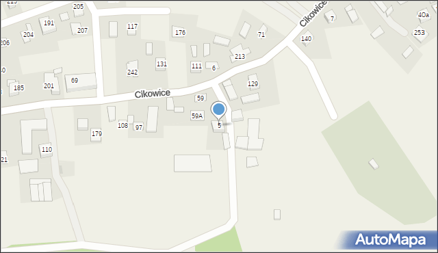 Cikowice, Cikowice, 5, mapa Cikowice