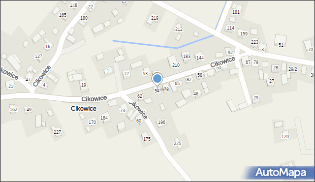 Cikowice, Cikowice, 54, mapa Cikowice
