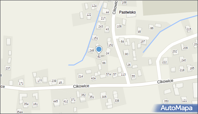 Cikowice, Cikowice, 61, mapa Cikowice