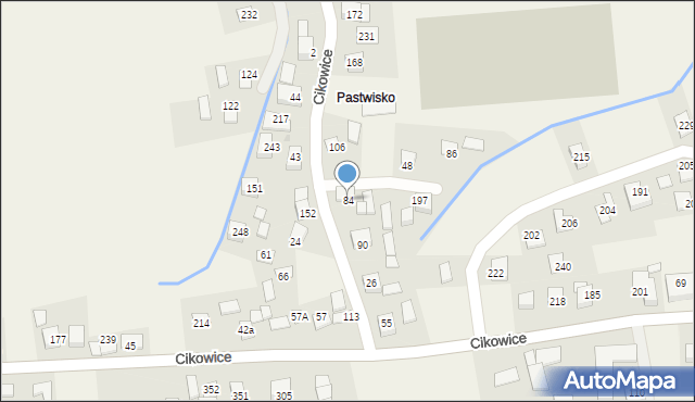 Cikowice, Cikowice, 84, mapa Cikowice