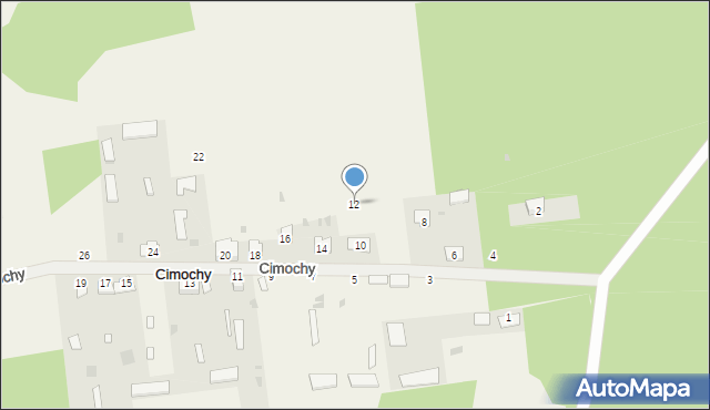 Cimochy, Cimochy, 12, mapa Cimochy