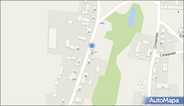 Ciosaniec, Ciosaniec, 40a, mapa Ciosaniec
