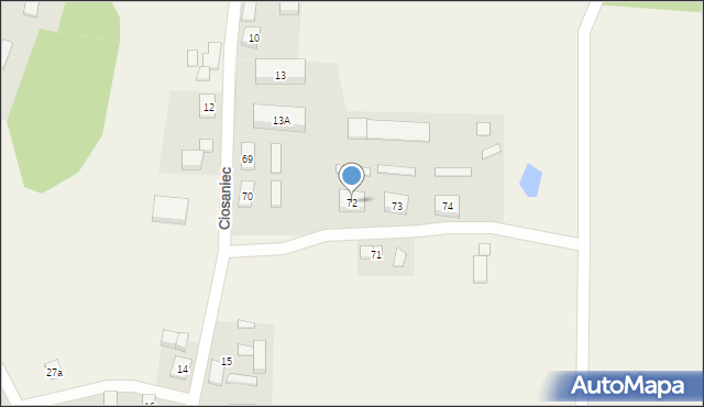 Ciosaniec, Ciosaniec, 72, mapa Ciosaniec