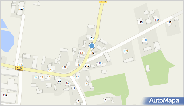 Ciosaniec, Ciosaniec, 134, mapa Ciosaniec