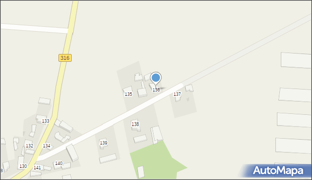 Ciosaniec, Ciosaniec, 136, mapa Ciosaniec