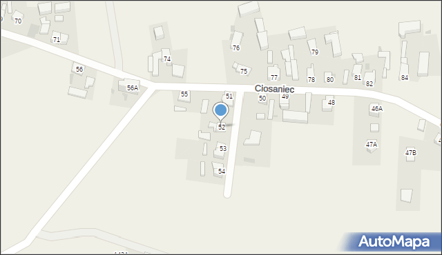 Ciosaniec, Ciosaniec, 52, mapa Ciosaniec